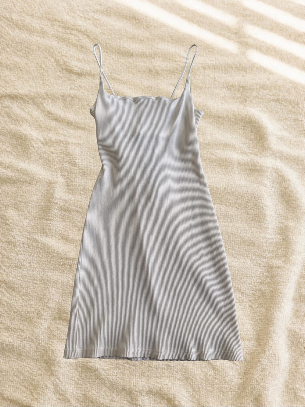 Bershka Ribbed Mini Slip Dress